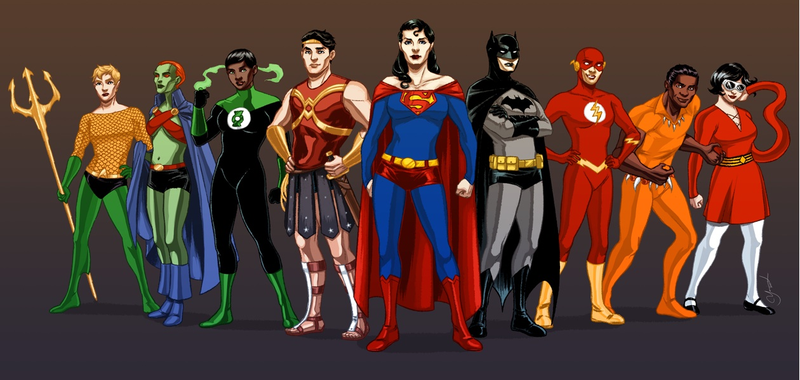 Illustration for article titled Gender-bent Justice League gets a comic book look